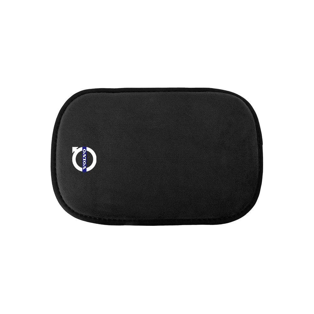 1PC Central Console Hand-held Fur Leather Protection Mat Auto Armrests soft Storage Box Pad For Volvo RDESIGN Auto Accessories