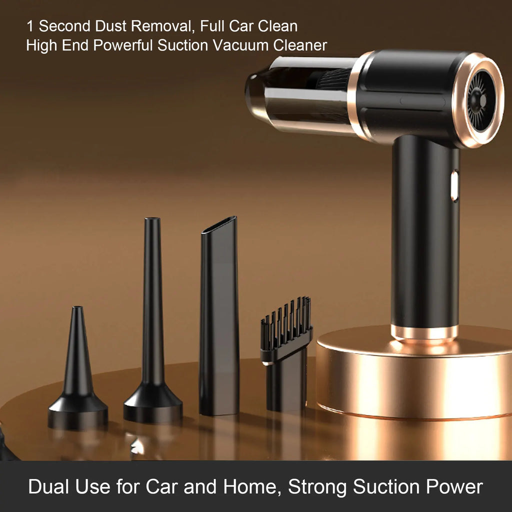 4 in 1 Handheld Vacuum Cleaner 45000PA Cordless Vacuum Car Air Duster Type C Charging with Washable Filter for Home Office Pet