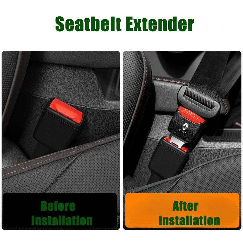 Accesorios de correa extensora para cinturón de seguridad de coche para Renault Megane Clio Duster Logan Kadjar Twingo Talisman Captur Trafic Kwid Fluence