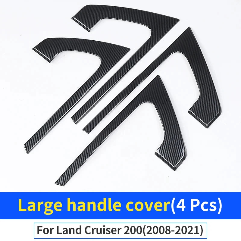 For 2008-2021 Land Cruiser 200 LC200 Interior Design Accessories Upgrade Decorative Car Door Carbon Fiber Texture Handle Panel