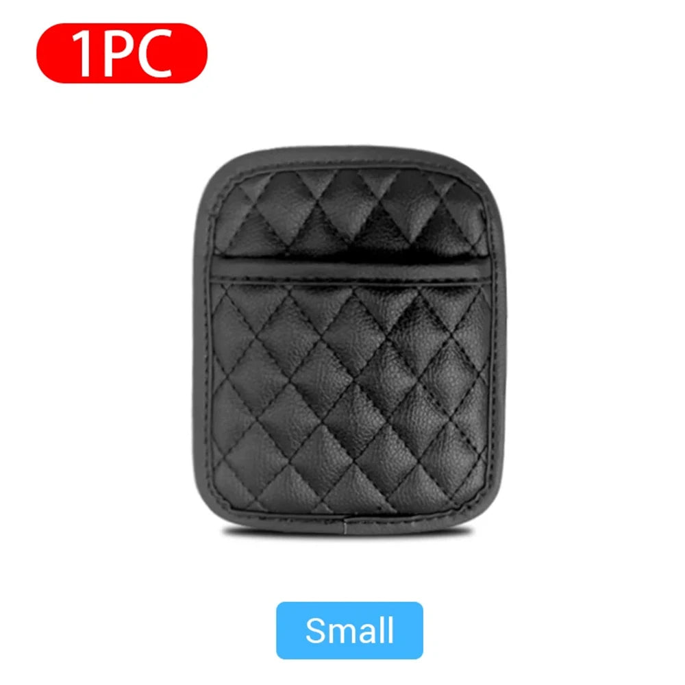 Car Adhesive Organizers Pocket Bags Car Storage Box Collecting Bag For Cards Phone Key Sticky Pouch Car Interior Universal