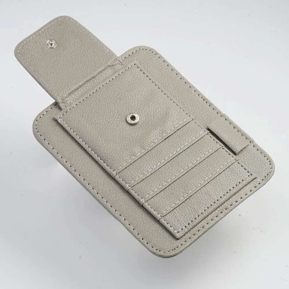 Car Sun Visor Organizer Multi-Pocket Business Card Storage Management Sunglasses Holder Visor Holder For Car Interior