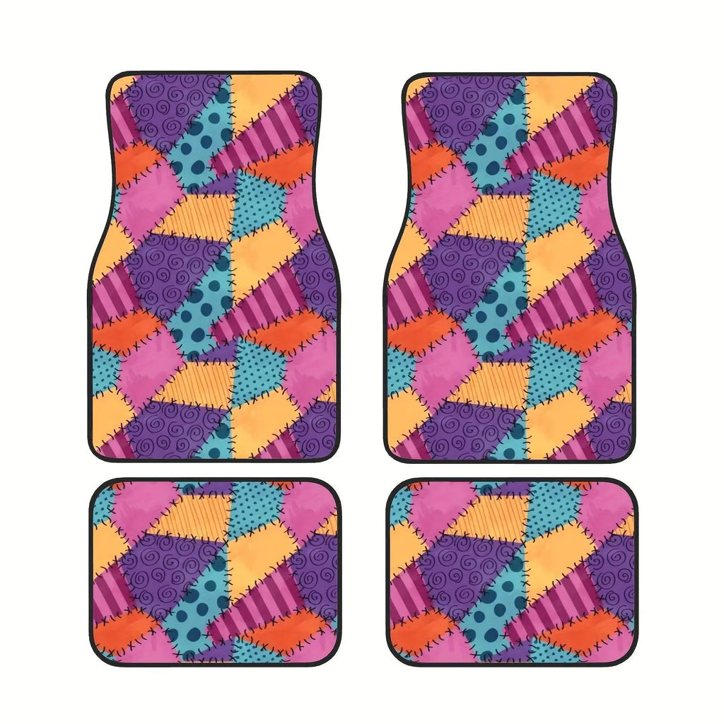 4PCS/Set Car Floor Mats Car Floor Protector Bohemia Carpet Rugs Universal Auto Foot Pad Set Auto Accessories Car Decoration