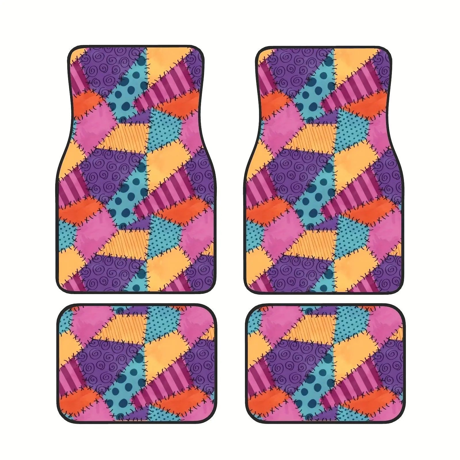 4PCS/Set Car Floor Mats Car Floor Protector Bohemia Carpet Rugs Universal Auto Foot Pad Set Auto Accessories Car Decoration