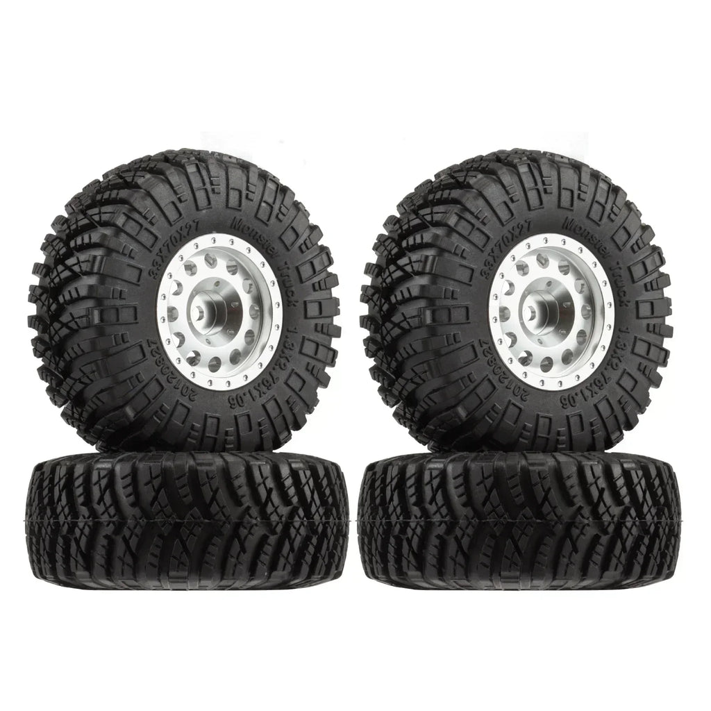 4PCS 1.3" Wheel tires 70*27mm Mud Terrain Tyre for 1/18 TRX4M 1/24 SCX24 RC Crawler Car