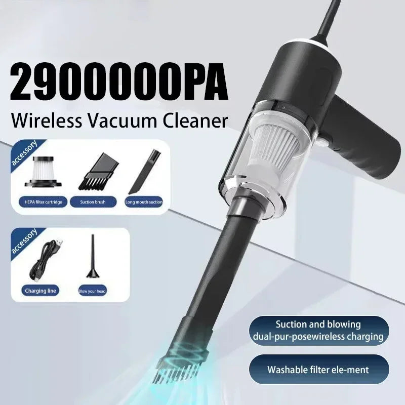 New Car Vacuum Cleaner Powerful Cleaning Machine Car Cleaner Mini Wireless Portable Handheld Household Vacuum Clean
