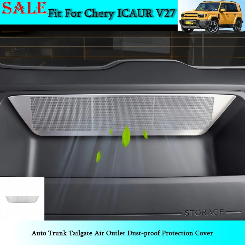 Fit for Chery ICAR V27 2026 Auto Trunk Tailgate Air Outlet Dust-proof Protection Cover Auto Interior Modification Accessories