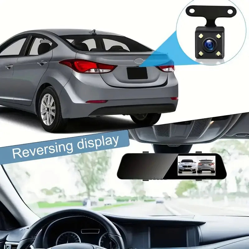 HD 1080P Dual Lens Car DVR Mirror Dash Cam Night Vision Front And Rear 170 Angle Reversing Camera Digital Video Recorder Backup