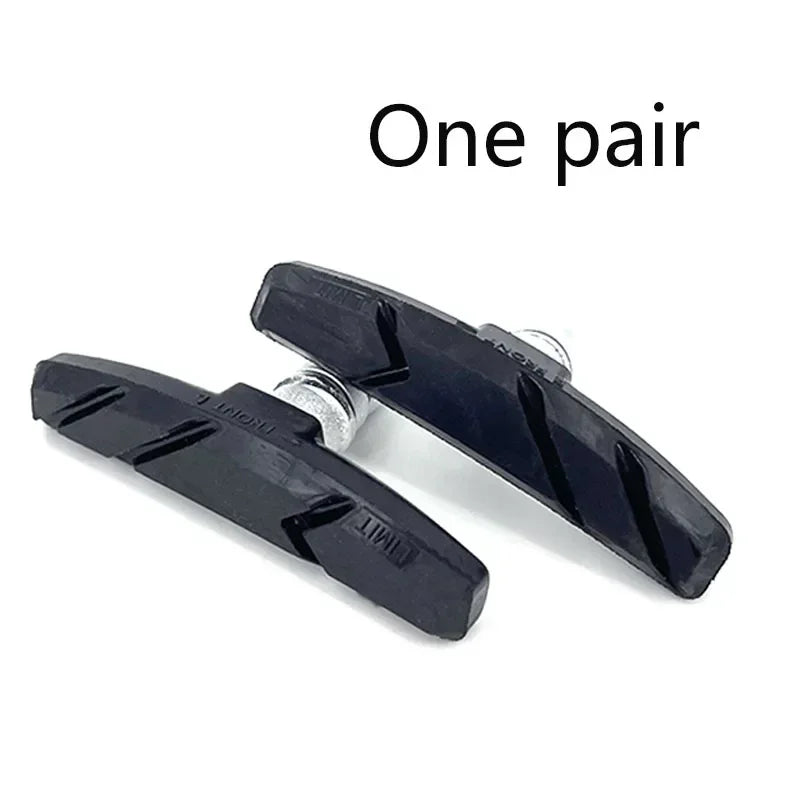 1/2 Pairs Durable Bicycle Silent Brake Pads V Brake Holder Rubber Blocks for Long-Lasting Performance Cycling Accessories