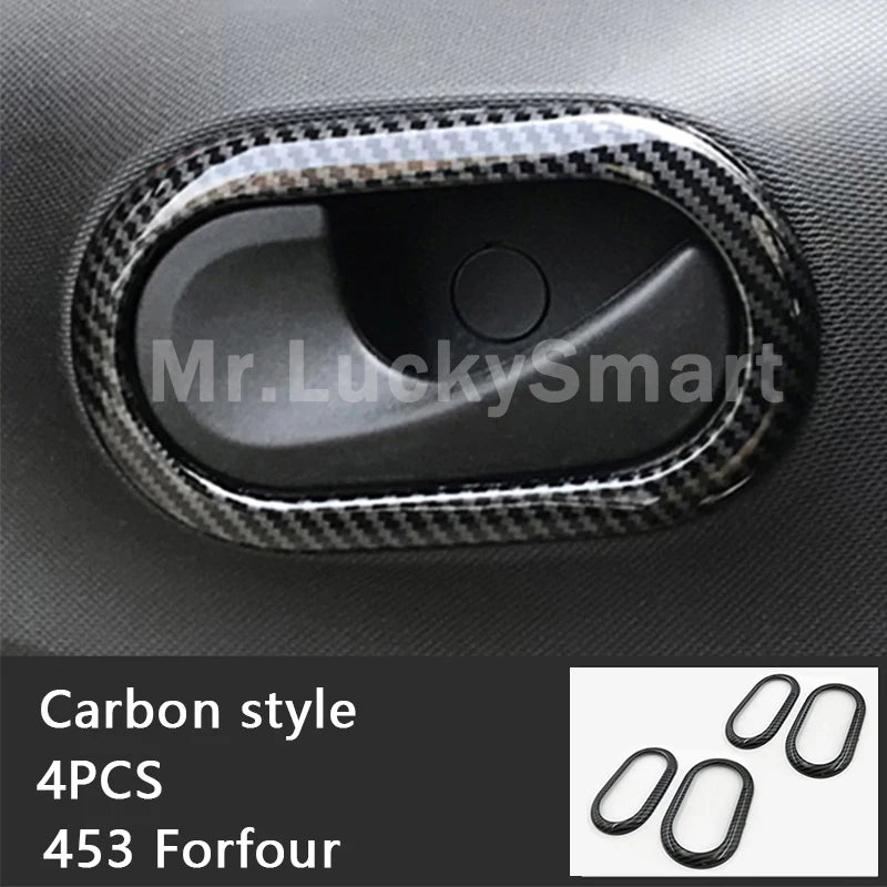 Carbon Car Interior Decoration Accessories ABS Protection Modification Sticker For Smart 453 Fortwo Forfour Car Exterior Styling