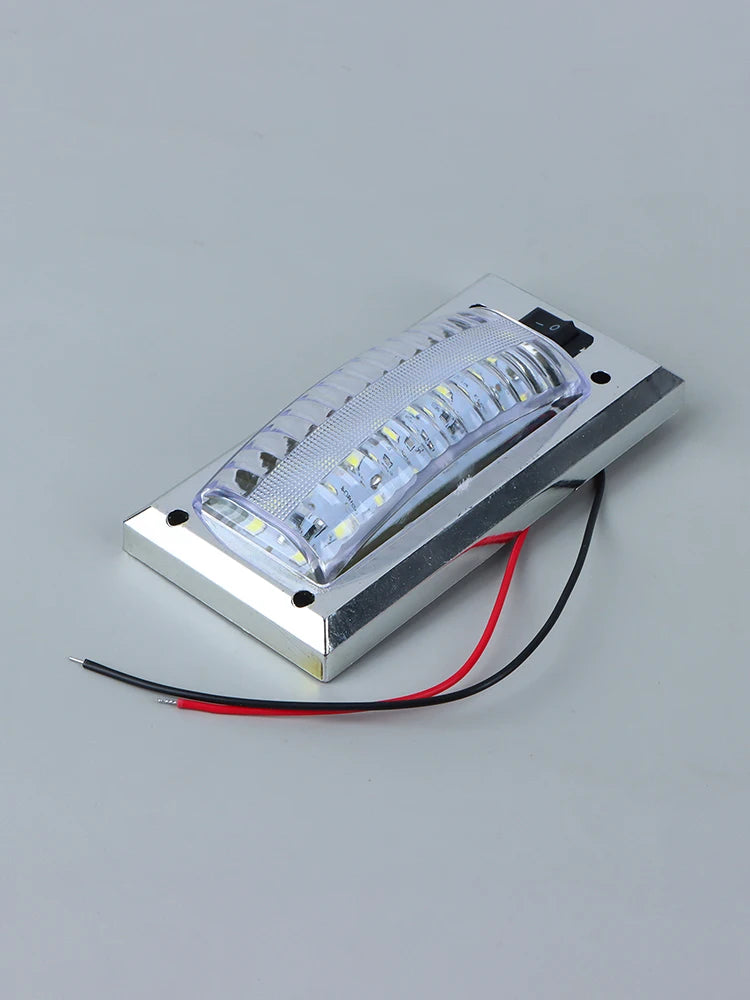 LED 12V-24V Panel Light Car Interior Reading Lamp High Brightness Cabin Lights for Van Truck RV Boat Camper Lights Switch On Off