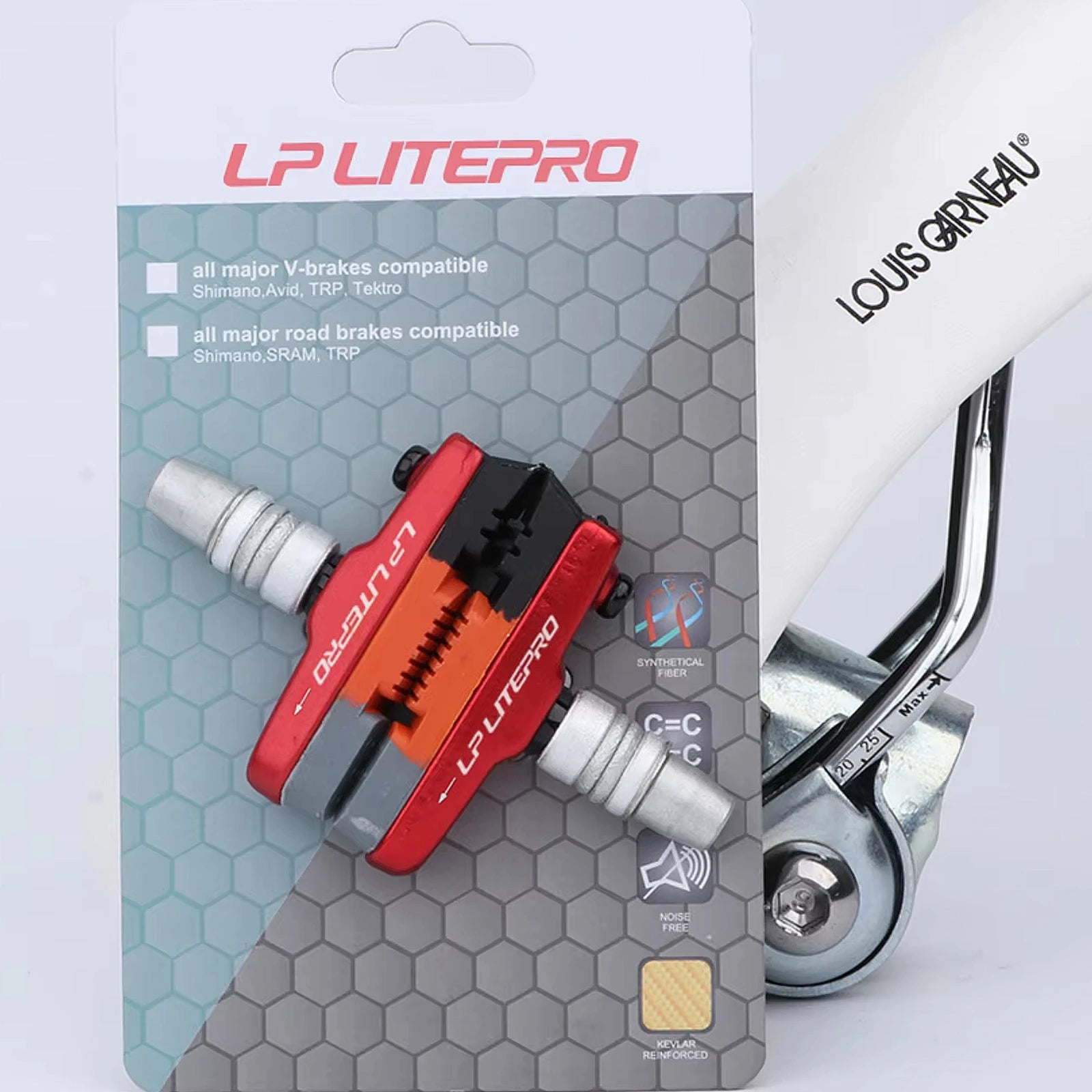 Bicycle V-type silent brake pads mountain road bike wear-resistant brake shoes thickened rubber heat dissipation accessories