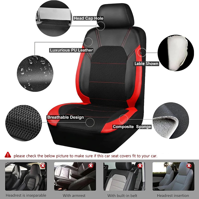 Universal Car Seat Covers For 5 Seats Car All-season Auto Seat Cover Car Interior Accessories Fit for Most Cars SUVs