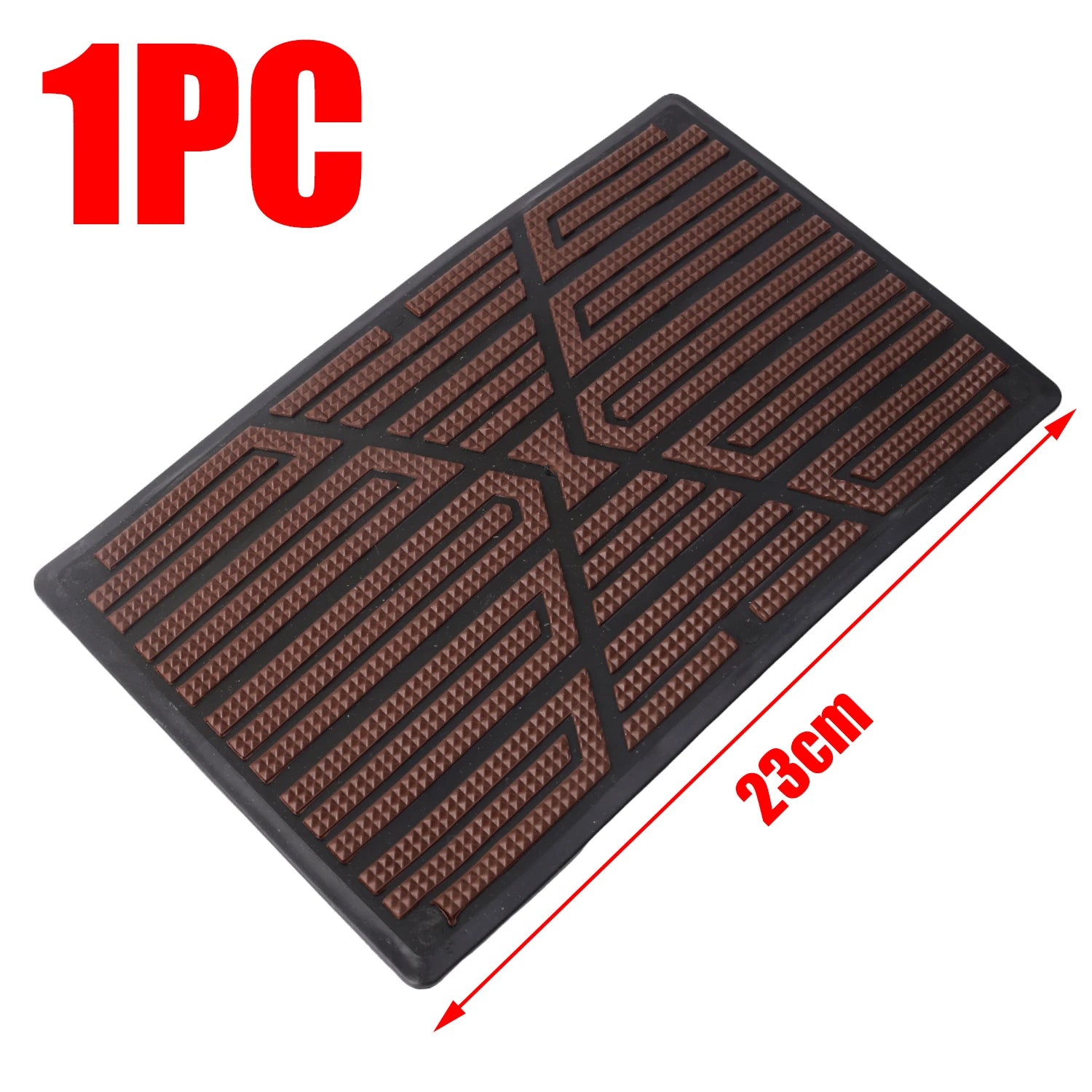 Car Main Drivers Foot Mat Universal Car Floor Mat Anti-skid Carpet Sticker Anti-skid Wear-resistant PVC Material Pedal 23×15cm
