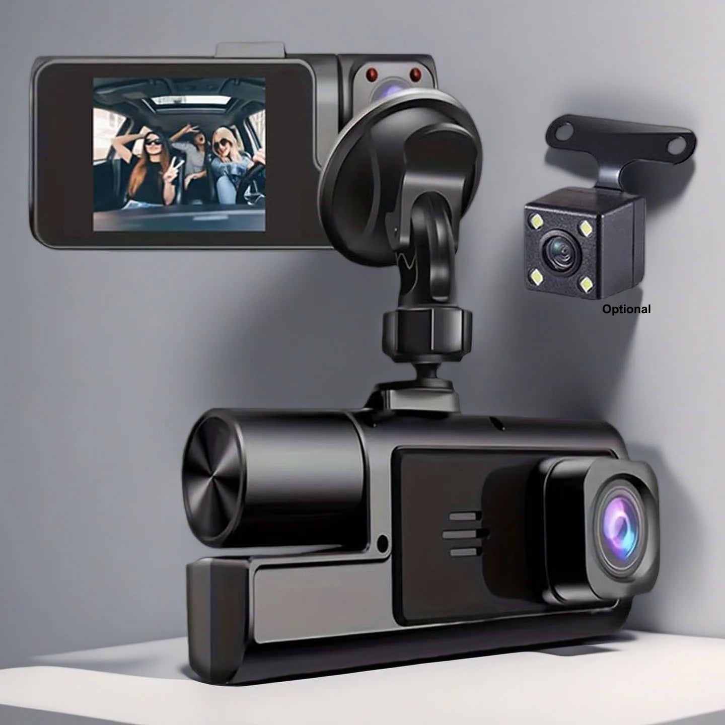 High-performance 3-lens dash cam With motion detection and parking mode record automatically when it detects a collision or …