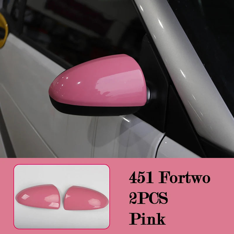 Car Interior Decoration Products ABS Protective Shell Pink Sticker For Mercedes Smart 451 Fortwo Car Modification Accessories