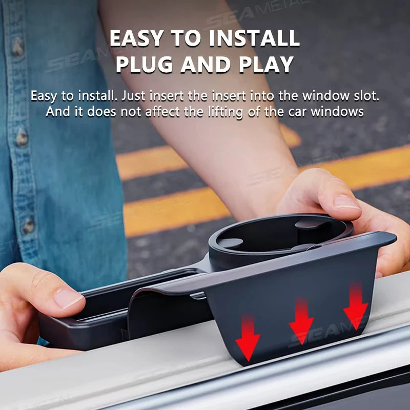 Car Door Side Multifunctional Storage Organizer Phone Holder Cup Holder for Keys Trash Vehicle Interior Pocket Organizer