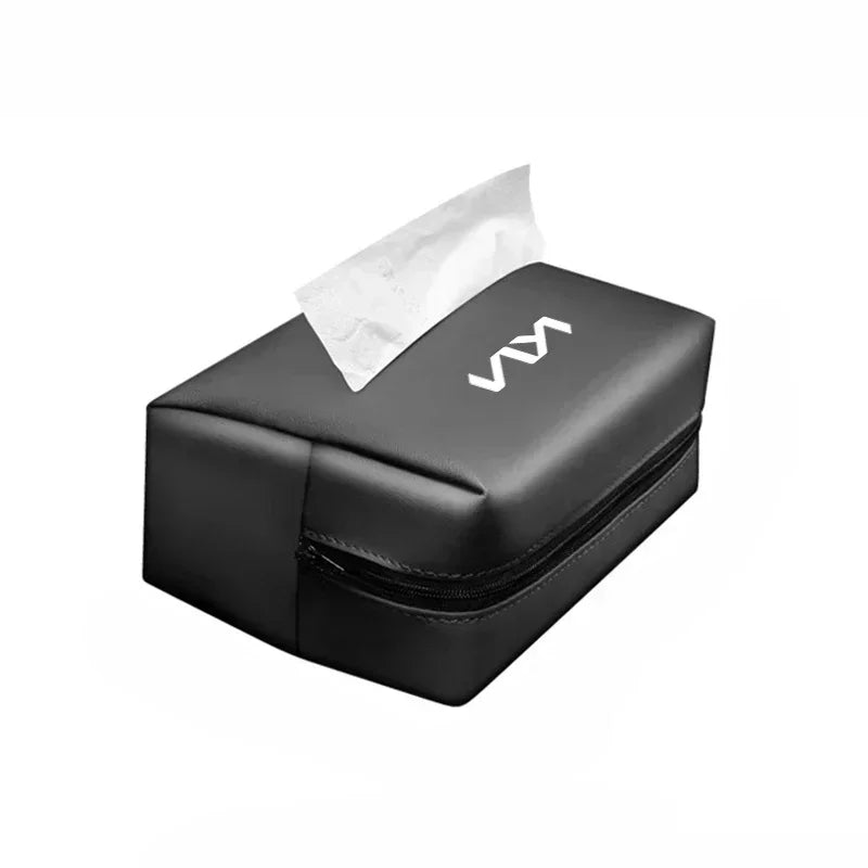 Car Tissue Organizer Bag Paper Towel Storage Box Accessories For KIA EV6 Sorento Niro Stinger Ceed Carnival K5 K9 Soul Carens VQ