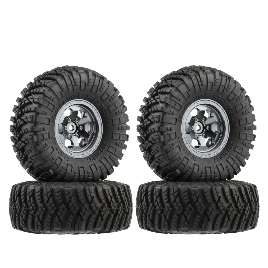 4PCS 1.3" Wheel tires 70*27mm Mud Terrain Tyre for 1/18 TRX4M 1/24 SCX24 RC Crawler Car