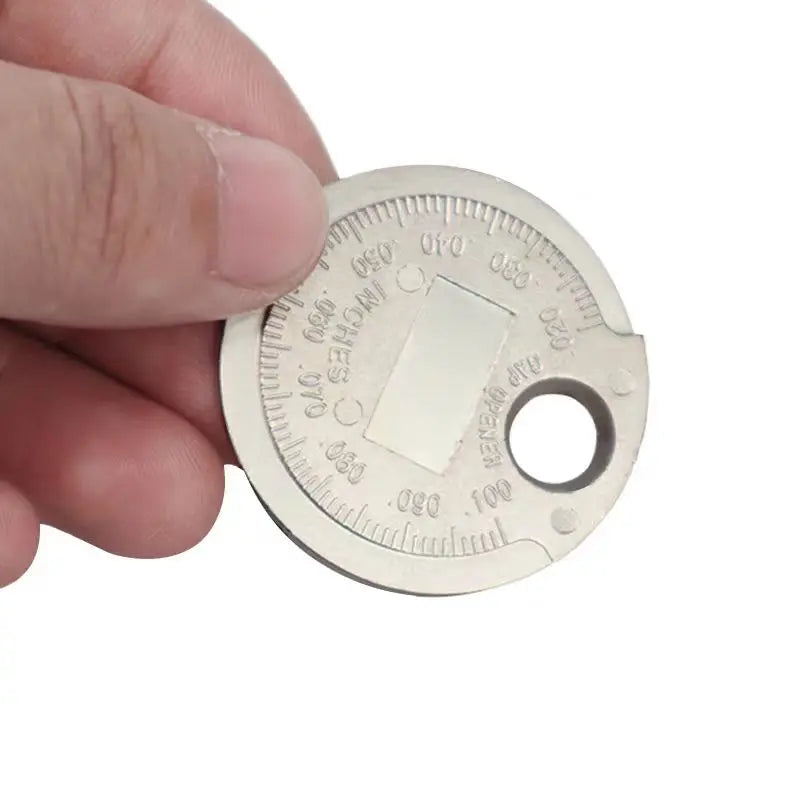 Coin- Type 0.6-2.4mm 0.02-0.10 Inch Spark Plug Gap Gauge Measurement Tool Range Spark Plug Gage Caliber Measuring Tool