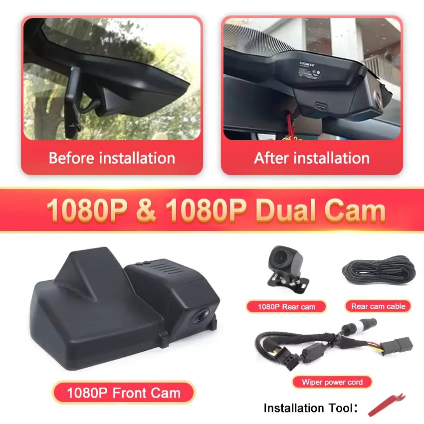 Dash Cam 4K for VW Volkswagen ID.3 ID3 GTX Convertible Cabriolet Hatchback 2022 2021 2020,Plug and Play Dashcam For Cupra Born