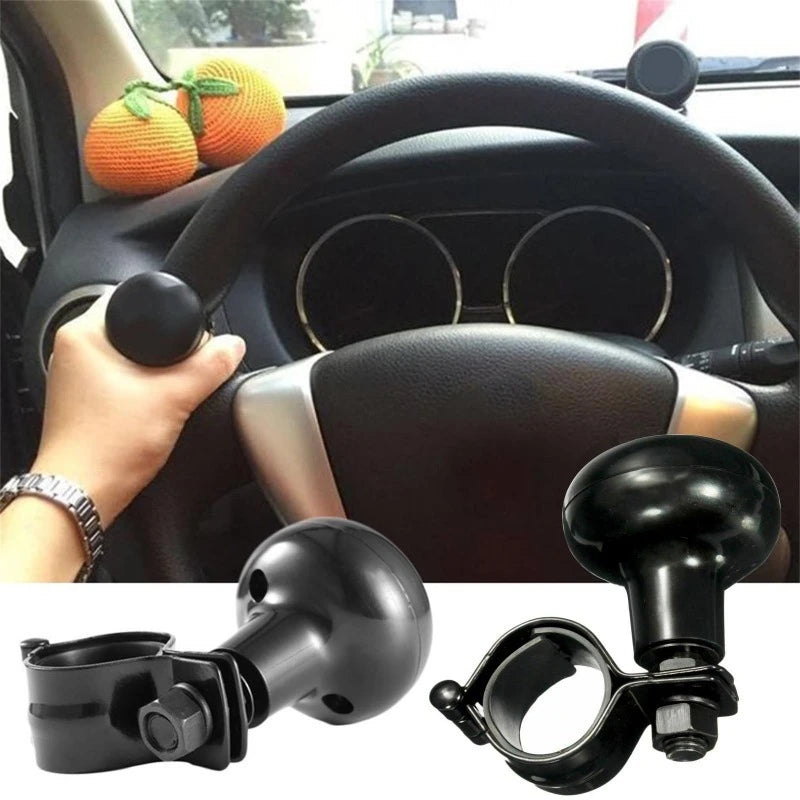 1p Truck Heavy Car Duty Anti Slip Steering Wheel Cover Spinner Knob Handle Booster Grip Protective Auxiliary Ball Universal Safe