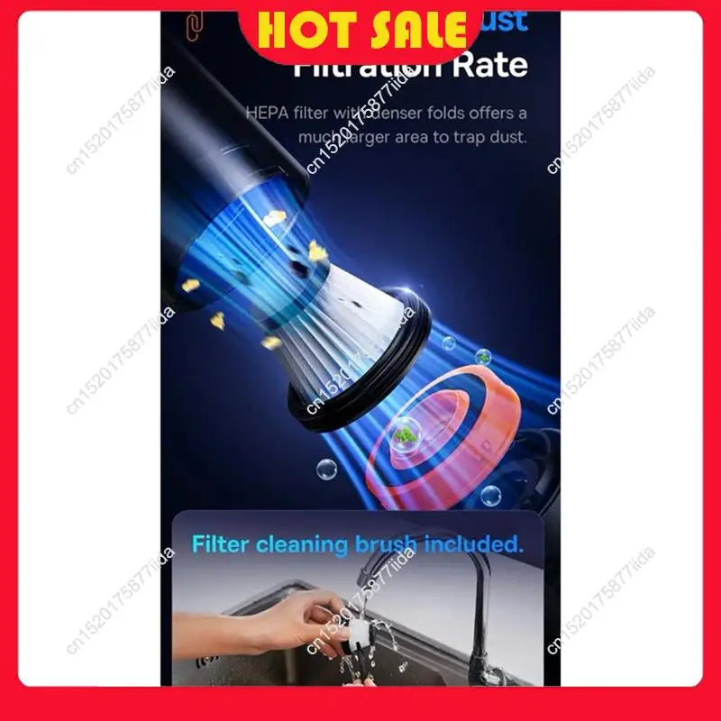 Needful 16000Pa Wireless Car Vacuum Cleaner Handheld Mini Vacuum For Home Cleaning Portable, Powerful