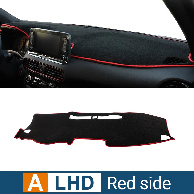 Car Accessories For Hyundai Kona N Line 2017 2018 2019 2020 2021 2022 Dashboard Cover Avoid Light Pad Sun Shade Anti-UV Carpets