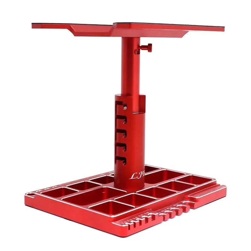 RC Cars Tool Heightening Work Stand Assembly Platform 360 Degree Rotate Repair Station for 1/10 Crawler Car Model Accessories