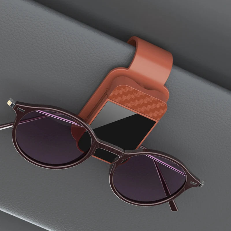 Car Sunglasses Clip Sun Visor Glasses Holder Card Ticket Holder Stable Storage Clips Eyeglasses Hanger Car Interior Accessories
