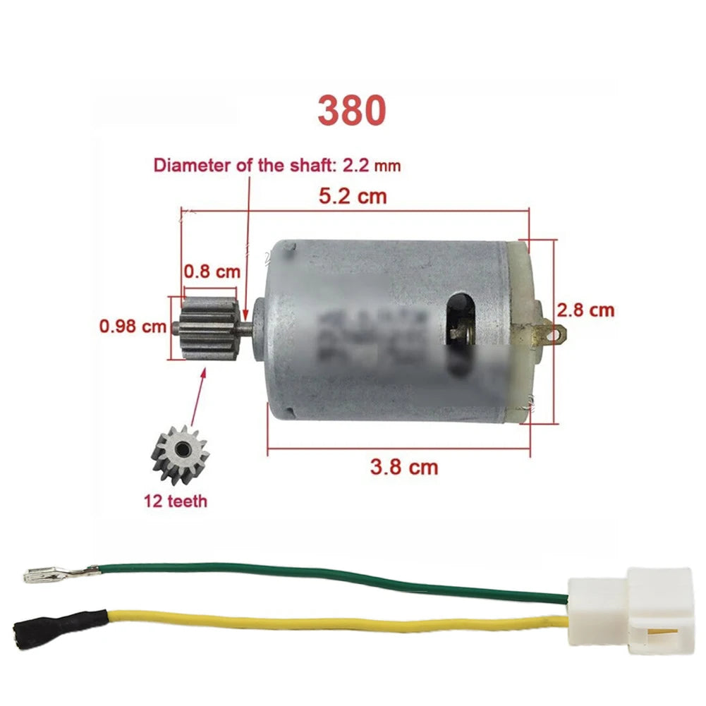 Motors For Kids Electric Car 550 RS390 RS380 12V 6V DL555 24V 10 Teeth 1 Cm Children's Toy Electric Vehicle Motor Replacement