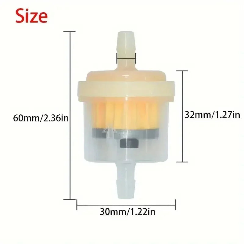 100pcs Gas Fuel Gasoline Oil Filter for Motorcycle Moped Scooter Motocross Go Kart Gasoline Fuel Filters Accessories