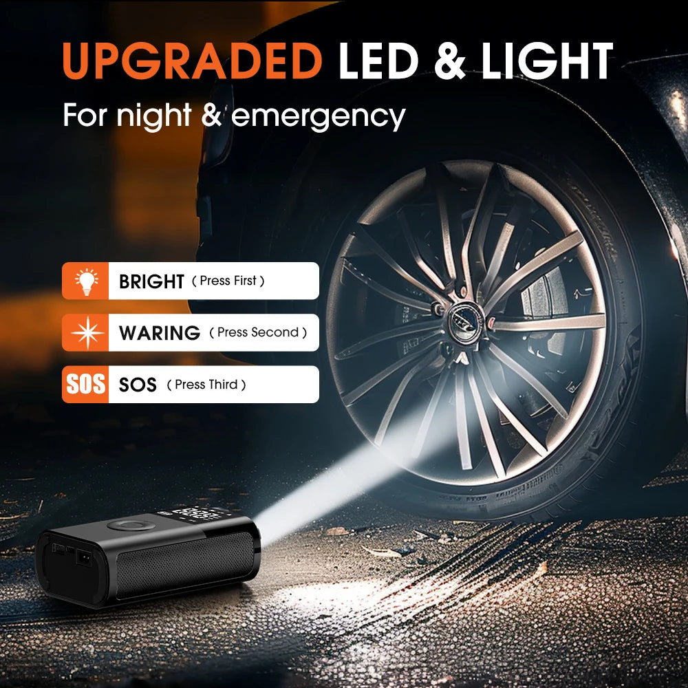 Carsun Digital Display Digital Car Tire Inflatable Pump Portable Electric Wireless Smart Car Inflatable Pump