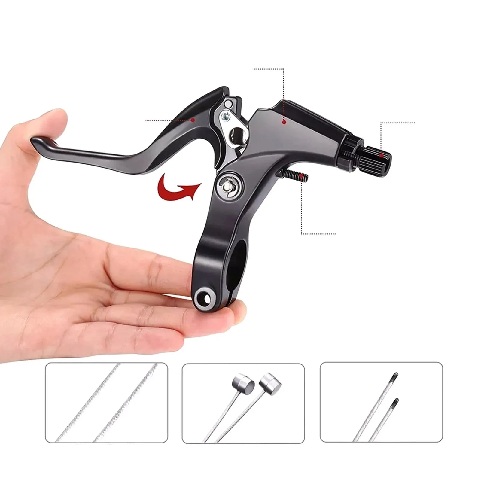 Aluminum Alloy Mountain Bike V Brake Set Front And Rear Black Riding Accessories for Mountain And Road Bikes