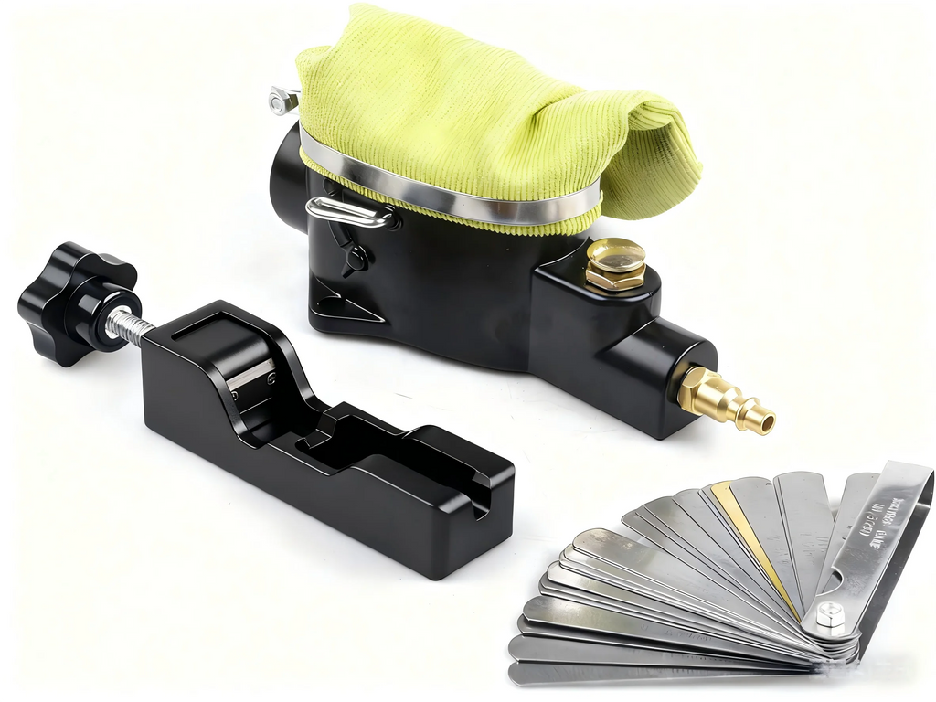 Spark Plug Gap Tool & Pneumatic Spark Plug Cleaner Kit - Air Sandblaster Cleaning Tool for Most 10,12,14, 16mm Spark Plugs