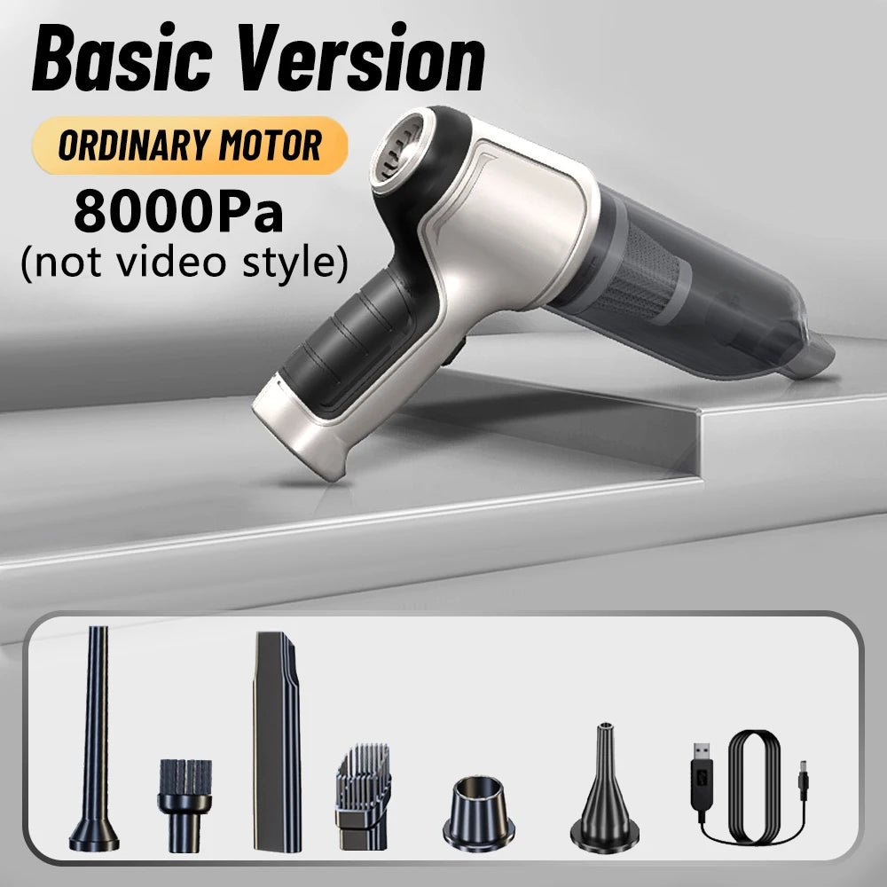 95000Pa Wireless Car Vacuum Cleaner Strong Suction Handheld Auto Vacuum Home & Car Dual Use Mini Vacuum Cleaner Home Appliance