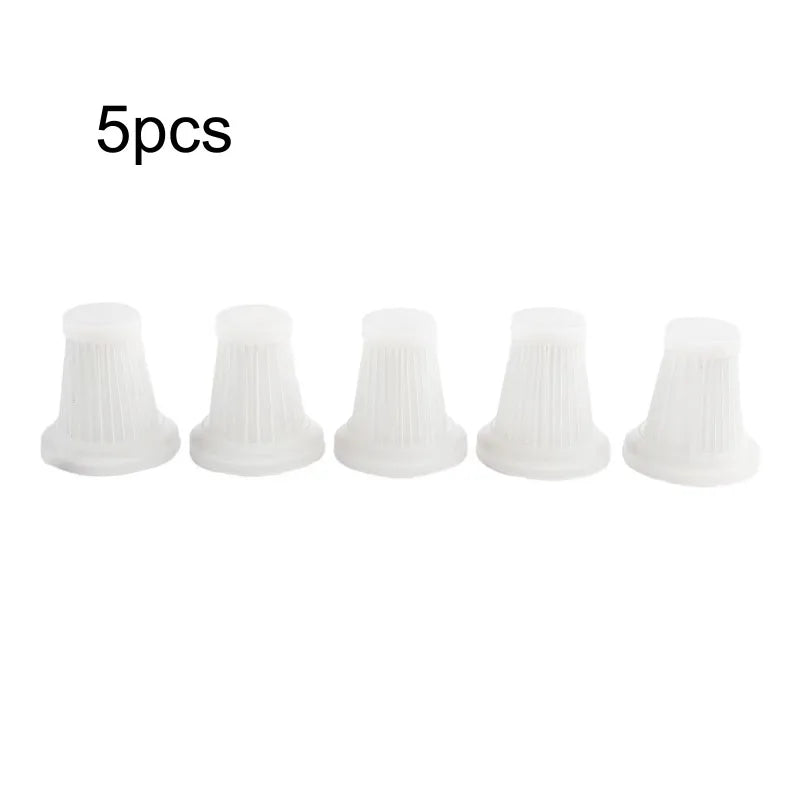 5pcs Car Vacuum Cleaner Filter Wireless Handheld Dust Collector Washable  Air Filter Cartridge Repeatable Applicability Interior