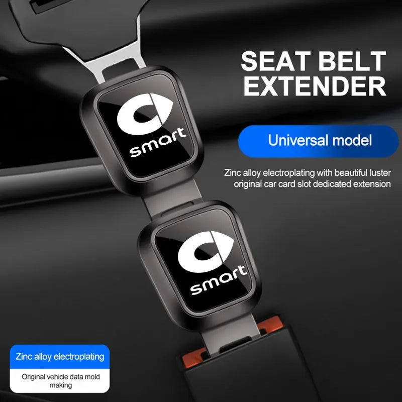 Car Seat Belt Metal Jewelry Seat Belt Accessory Extender for Smart 451 brabus Smart 453 fortwo forfour car Accessories