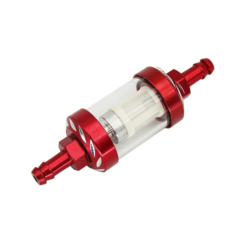 8mm CNC Aluminum Alloy Glass Gas Fuel Gasoline Oil Filter Moto for Dirt Pit Bike 125/140/150/160cc CRF70 90 110 TTR100 110 KLX65