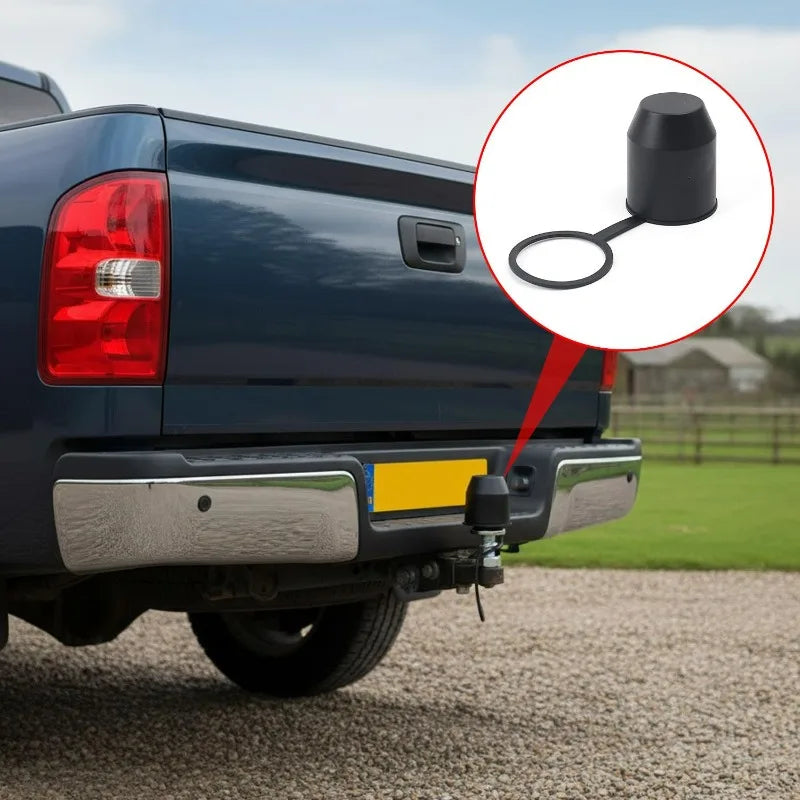 Universal Black Trailer Hitch Ball Tow Bar Cover Protection Cap for Caravan Truck Car Trailer Towball Protective Cover