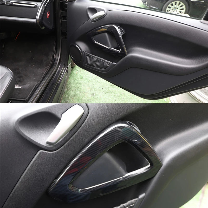Car Carbon Styling Interior Modification Electric Window Decoration Cover For Smart Fortwo 451 Car Accessories Sticker