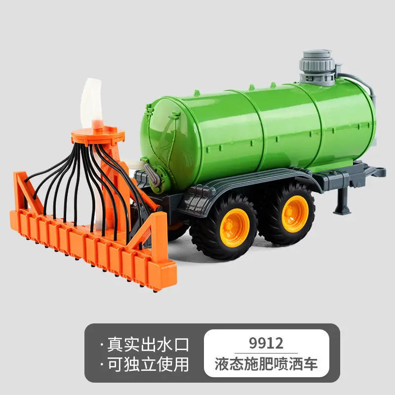 Tractor Toy Car Model Trailer and Accessories Simulation Children's Farmer Car