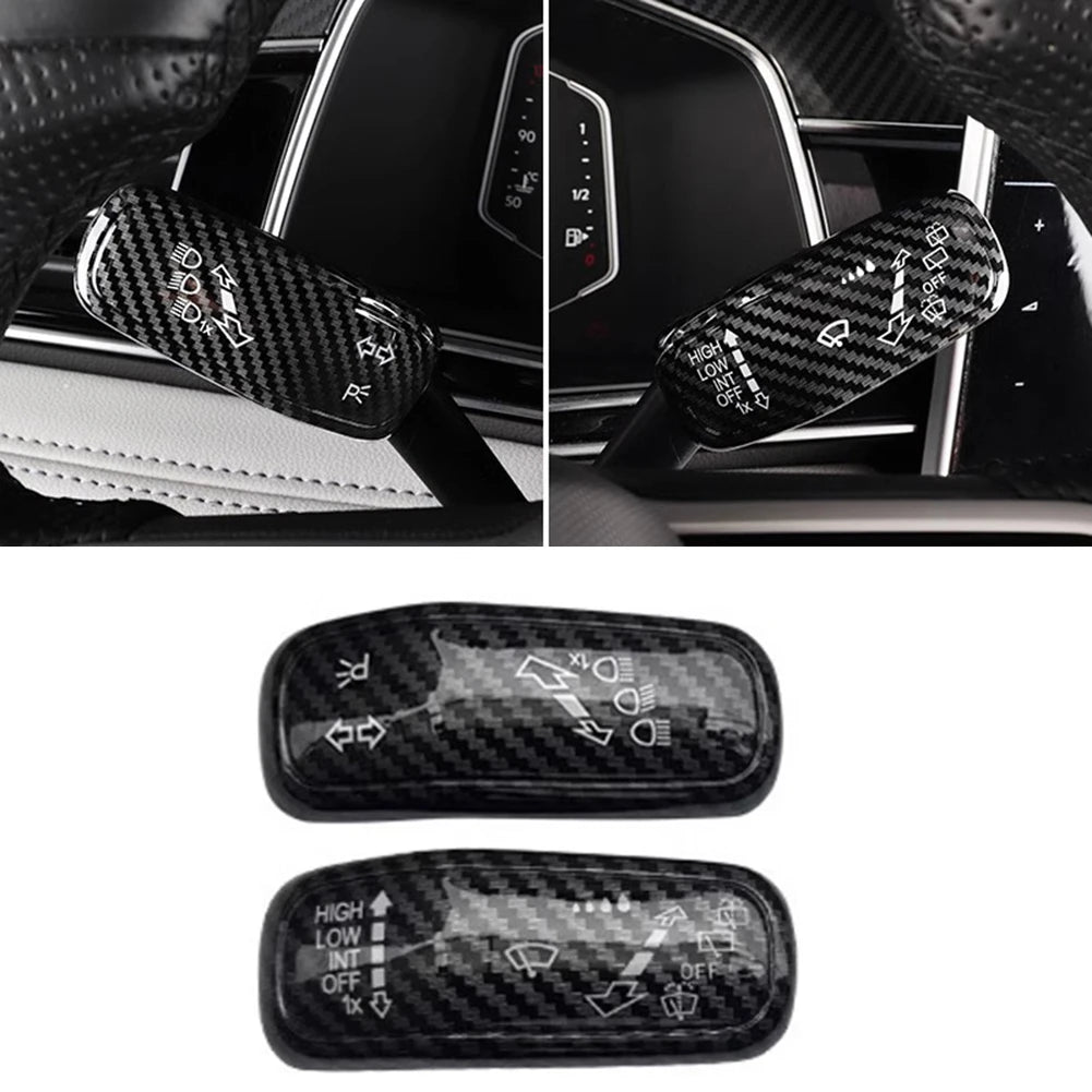 Car Interior Accessory Wiper Switch Trim Switch Control Cover Stable Characteristics Brand New Carbon Fiber Finish
