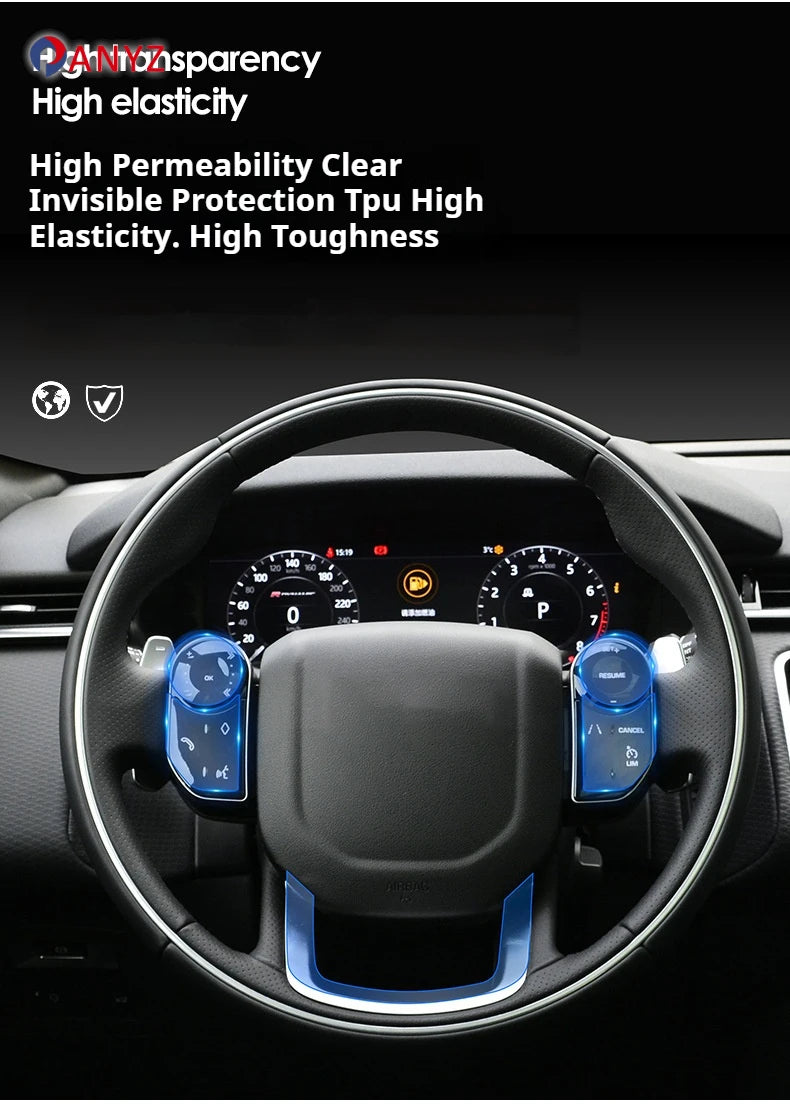 For Audi Q7 Q8 2024 2023 2022 Accessories Car interior film transparent TPU Gear Panel Center Console PPF Protection Sticker