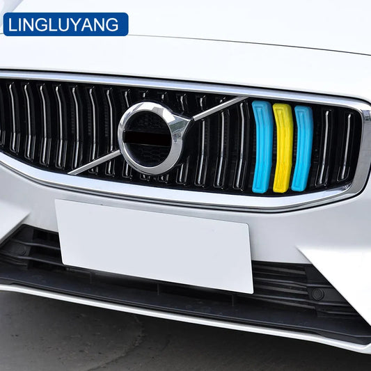 3 pcs Auto Car 3 Colors Front Grill Covers For VOLVO S60 V60 Accessories decoration 2020-2024