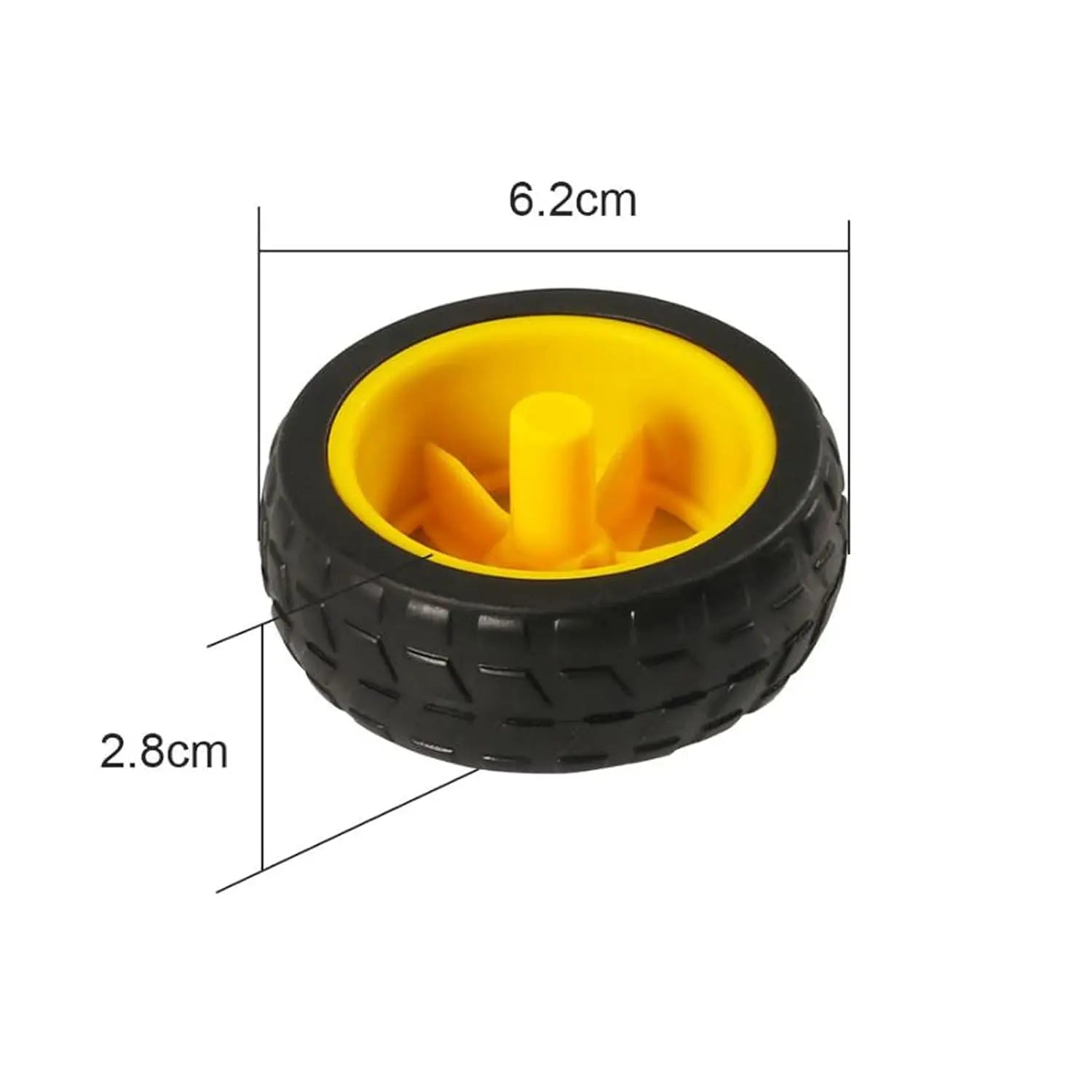 4sets DC Electric Motor DC 3-6V Dual Shaft Geared TT Magnetic Gearbox Engine with 65mm Plastic Car Tire Wheel Smart RC Car Robot