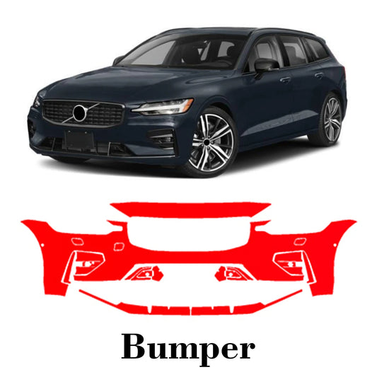 Car Precut Paint Protection Film Front Bumper Anti-scratch Exterior TPU PPF For Volvo V60 R-Design 2019-2025