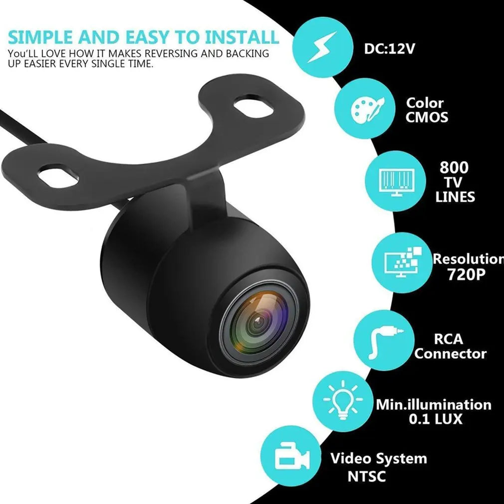 Dashcam rearview camera 5 hole car navigation butterfly reversing image infrared night vision waterproof