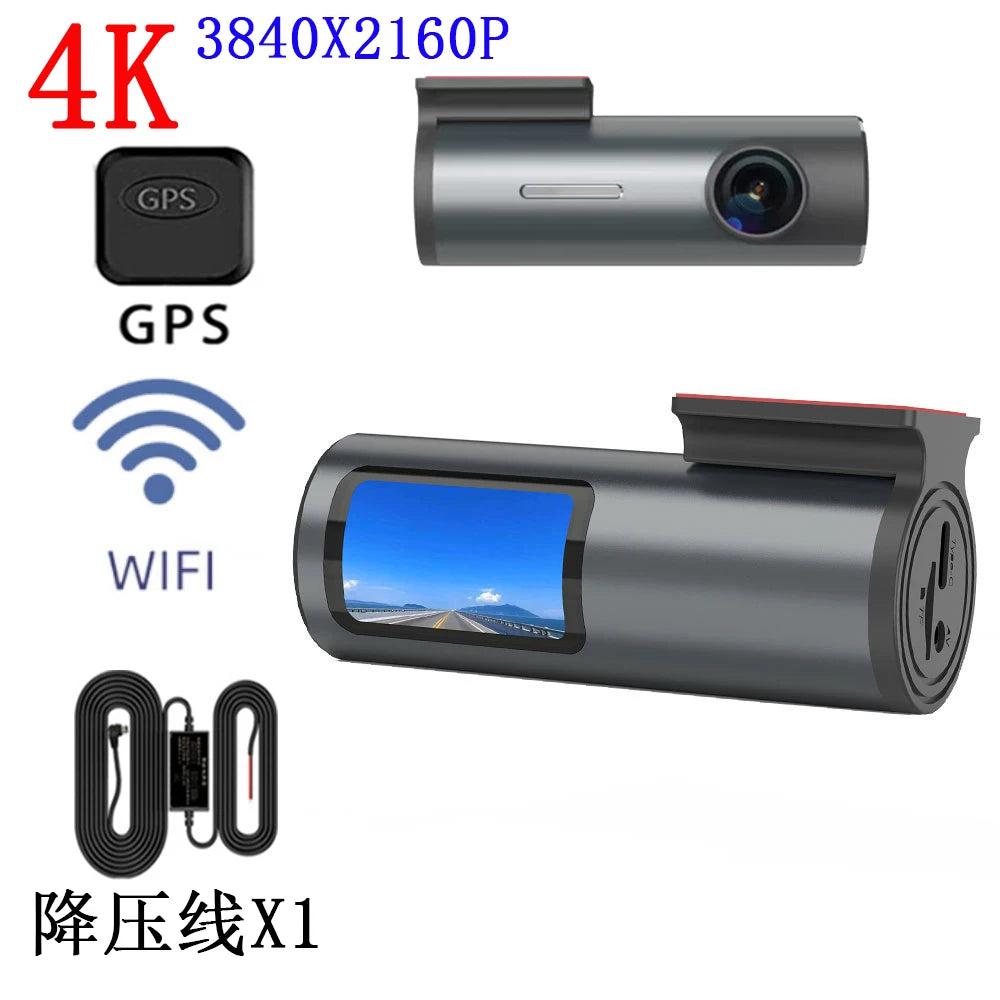 Dash Cam 4K 2 Inch Mini Car Dvr Dual Lens With GPS WIFI 24h Parking 1080P Rear View Camera Night Vision Black Box