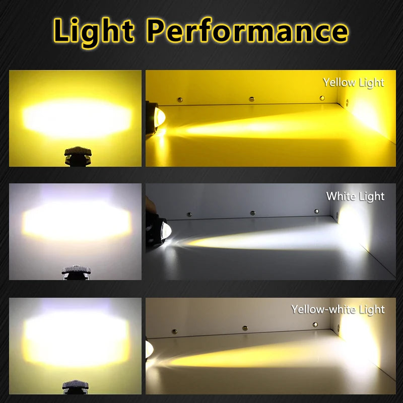 Motorcycle electric vehicle front headlights, locomotive LED 12-84V ultra bright spot lights, auxiliary road modified headlights